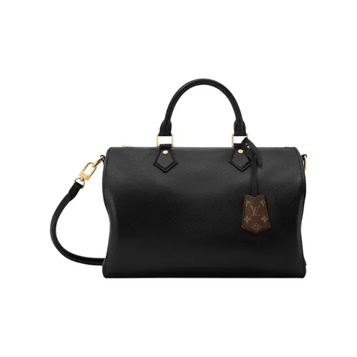 LOUIS VUITTON SPEEDY SOFT Epi Коровья кожа Одно плечо Сумка Женская Черная