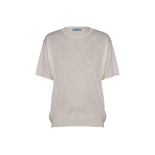 PRADA SS24 Трикотаж Женский Серый Бежевый