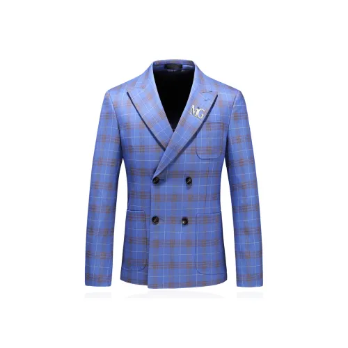 MG Светло-синий Мужской Деловой костюм