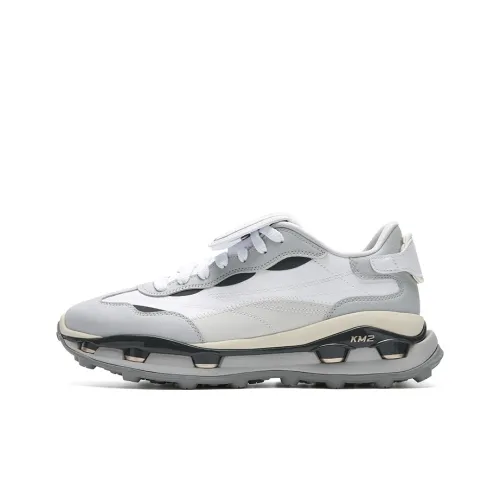 FILA KM2 Амортизация устойчивость к истиранию легкий низкий верх повседневная обувь мужской белый серый