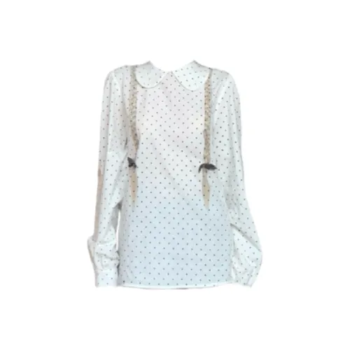 KYKW Белая рубашка с горошком для женщин