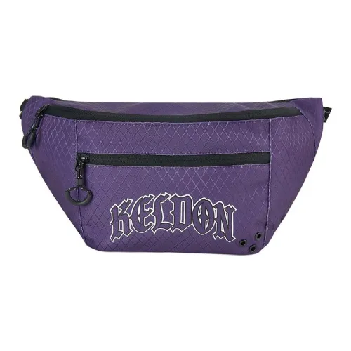 QIAODAN Минималистский стиль Индивидуальный Модный Повседневный Бананка Унисекс Черный Чернила Cloud Purple