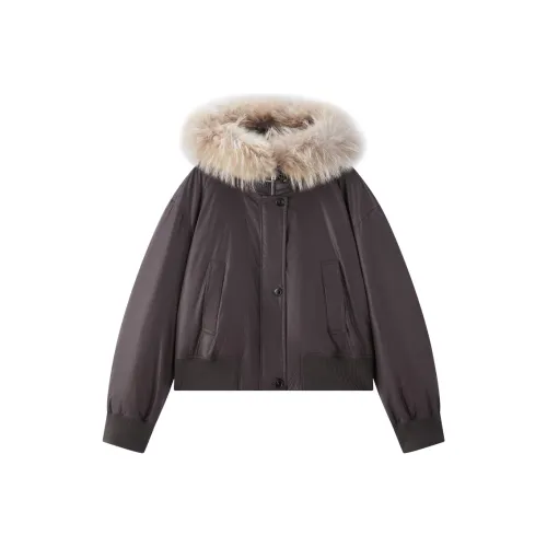 PEACEBIRD Изюм Фиолетовый Женские Пуховики