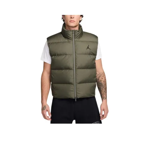 Джордан Оливково-зеленый Мужские Жилеты