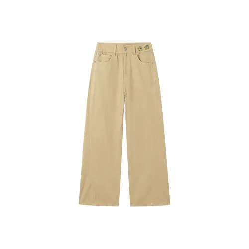 SNOOPY Khaki Женские Джинсы