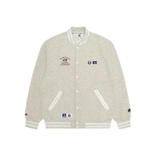 Aape BAPE x Russell Athletic Co Бренд Серый Белый WH2 Мужские Свитшоты