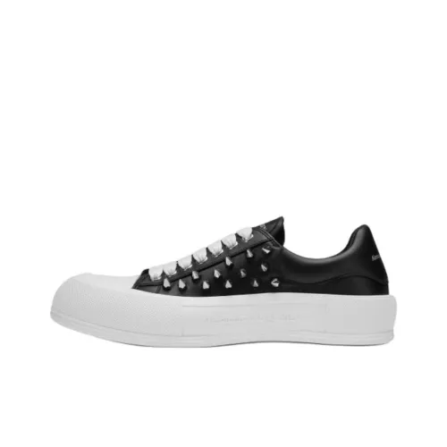 Alexander McQueen Deck Low Топ Стильные Скейтбординги Женские Черный
