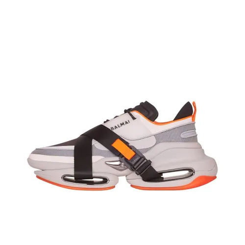BALMAIN B Смелый Аbrasion Resistant Низкий Топ Повседневная обувь Мужская Черный Серый Оранжевый
