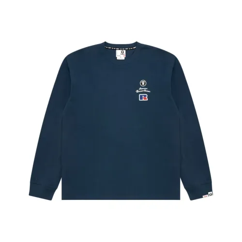 Aape BAPE x Russell Athletic Co Бренд Мужские T-рубашки
