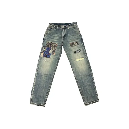 ZMHT Blue Unisex Jeans ZMHT Синий Унисекс Джинсы