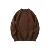 [Двусторонний Брушированный] Кофейный (M22 Счастливый Улыбка Лицо Логотип на груди)