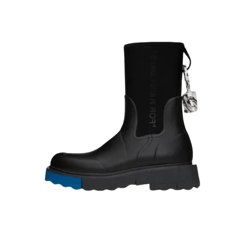 OFF Белый Zip Tie Короткий Челси Женские Черный