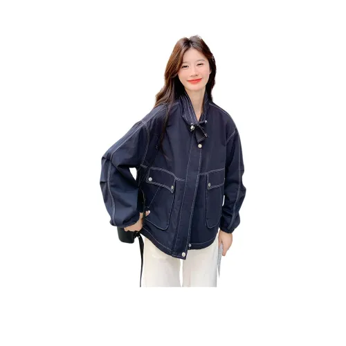 JOEM Синий Женский Короткий Пальто