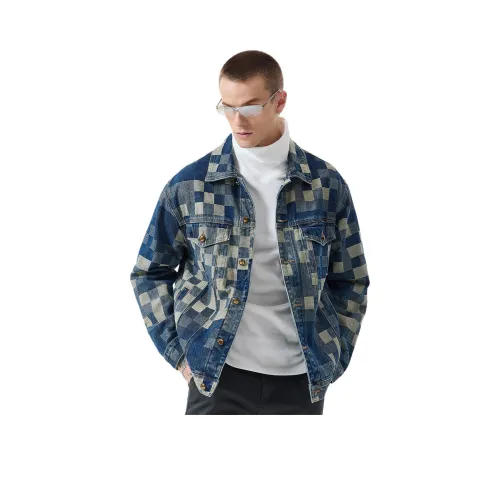 NITENG Синий Унисекс Джинсовые куртки