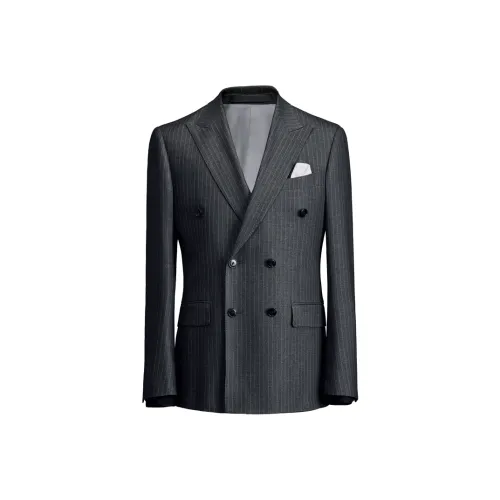 BUSYCON Серый Черный Мужской Деловой костюм