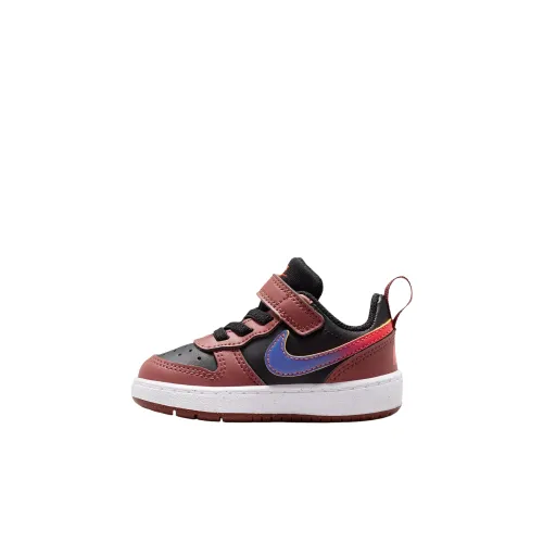 nike Court Borough Low Топ Обувь для малышей Черный Красный Infant And Toddler