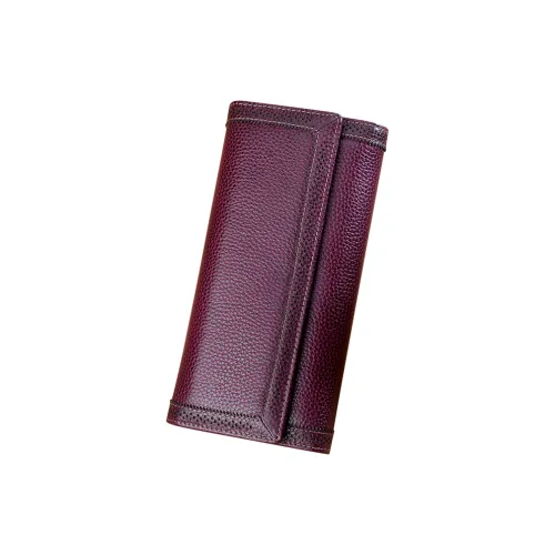 DIFENISE Кошелек из лакового коровьего кожи стандартный женский премиум фиолетовый