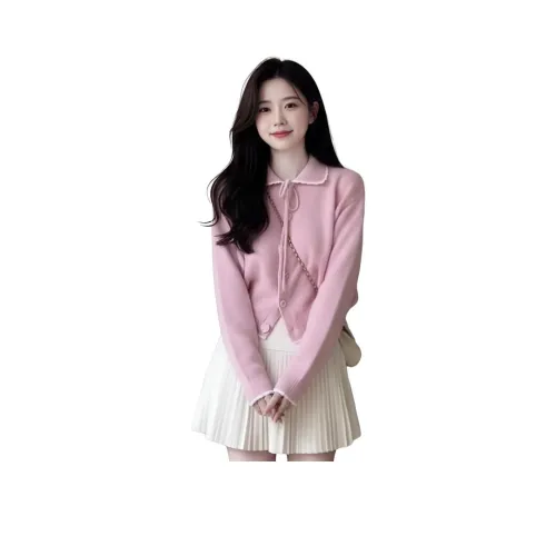 PZHK Розовый топ + Белая юбка Женские комплекты с юбкой