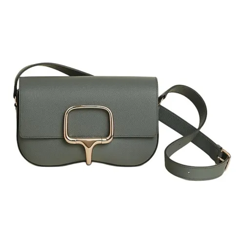 HERMES Della Cavalleria Epsom Телячья кожа Сумка на плечо Женские 63 Vert Amande Абрикосовый зеленый