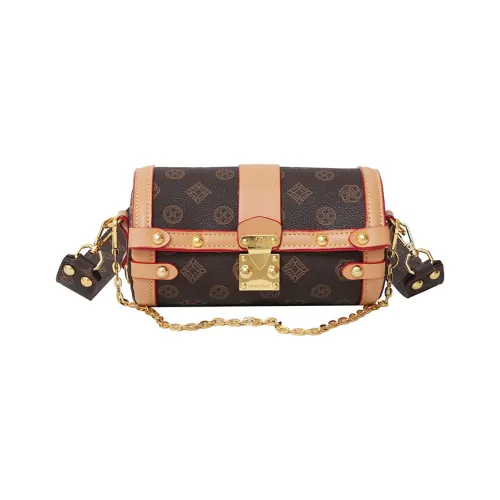 Meter Цилиндр Цепь Плечо Сумка Монограмма Сумка через плечо Коричневый