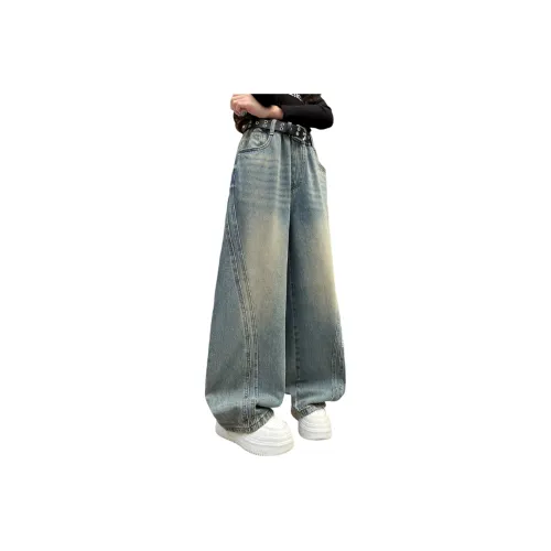 Aisina Синий Унисекс Джинсы