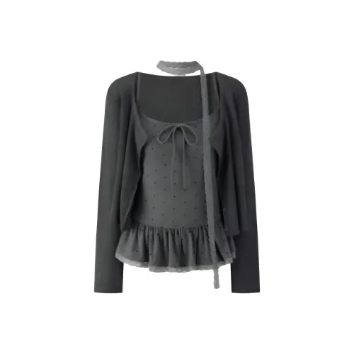 DOSOHEB Темно-серый Женский Трикотаж