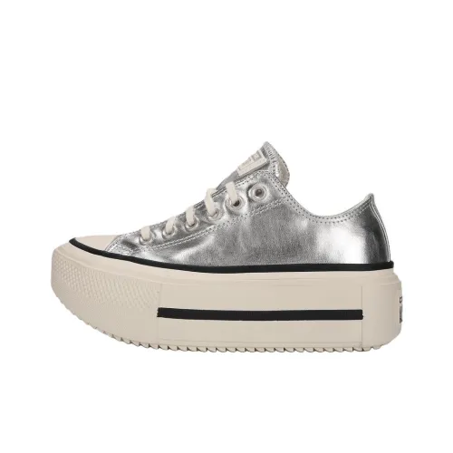 Converse CHUCK Taylor Low Топ Скейтборд Кроссовки Унисекс Серебряный