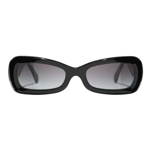 CHANEL Ацетат Бабочка Солнцезащитные очки Унисекс Черный
