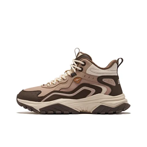 Erke Fiery Wild 3 Термический Амортизирующий Противоскользящий Высокий Топ Повседневная Обувь Мужская Тауповая Темная Сандал