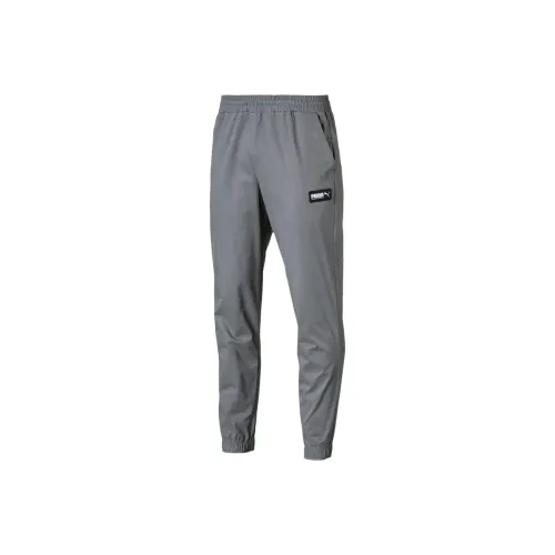 PUMA Ткани вязаные Темно-серый Мужской Повседневные брюки