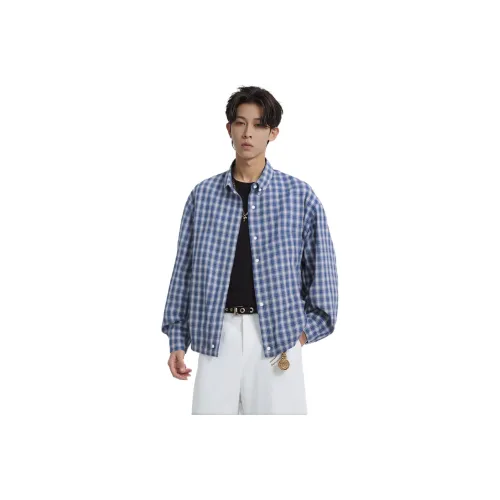 FRLMK Синяя клетка Мужская куртка