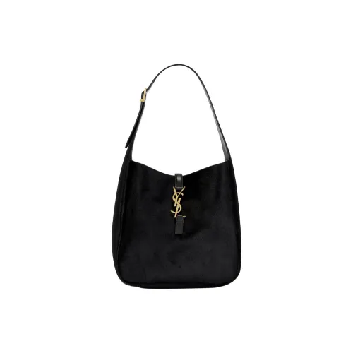 SAINT LAURENT LE5A7 GRAIN LEATHER Ведрообразная сумка Маленькая Женская Черная