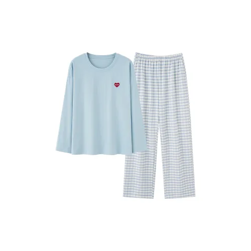 MIIOW Синий комплект женский пижамный комплект