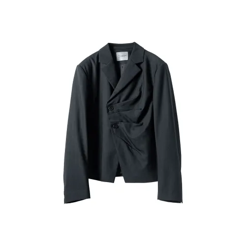 HUANXIANGZHE Смесовая шерсть Пальто Унисекс Черный