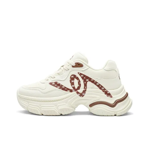 KAPPA Спина к Спине Устойчивые к Износу Низкие Топ Кроссовки для Бега Женские Зимние Белые