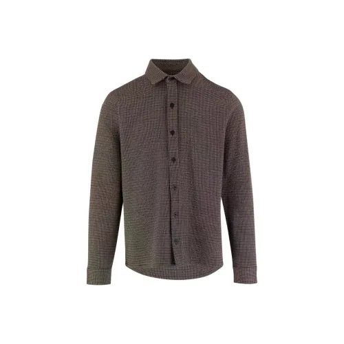 VINCE Коричневый Мужская Рубашка