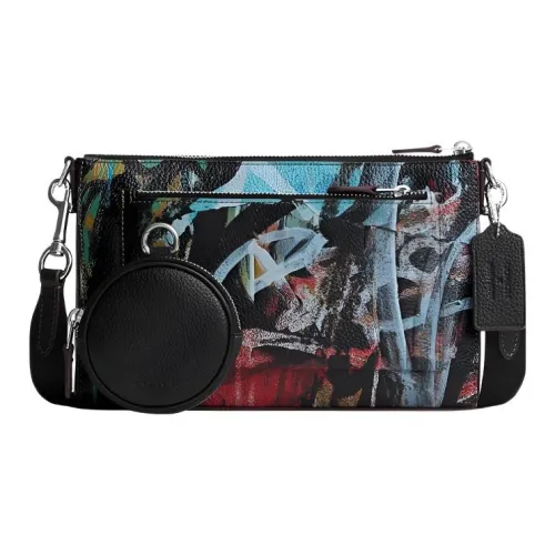 COACH Мята+SERF Коллаборация Holden Галечная кожа Конверт Сумка Сумка через плечо Стандартная Женская Черная