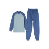 Спекль-Сезонный Дом Одежда Комплекты (Средний воротник, Светлый, Снежно-синий)