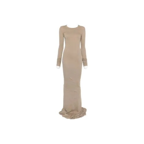 Rick Owens DRKSHDW Длинное платье с длинными рукавами женское