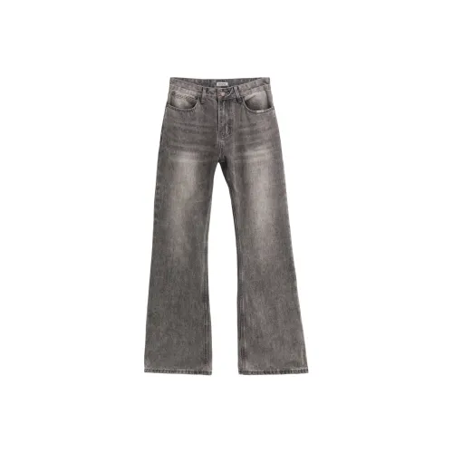 ENTONG Дымчатый Серый Унисекс Джинсы