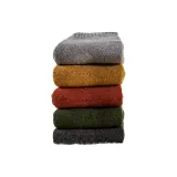 [5 пар Утолщенные 10% Шерстяные носки] Средне-серый - Армейский зеленый - Кирпично-красный - Имбирно-желтый - Светло-серый