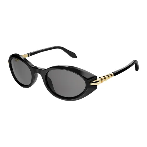 BVLGARI Serpenti Series Ацетат OVAL SUNGLASSES Унисекс Черный