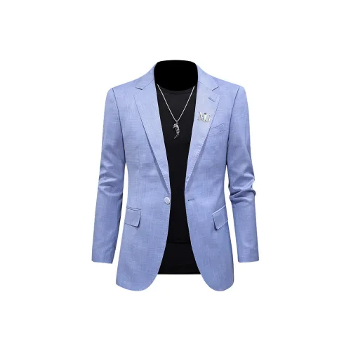 MG Светло-синий Мужской Деловой костюм