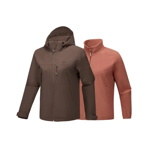 Skechers Водонепроницаемый Ветрозащитный And Вода Репеллент Ветровка Женские Какао-коричневый