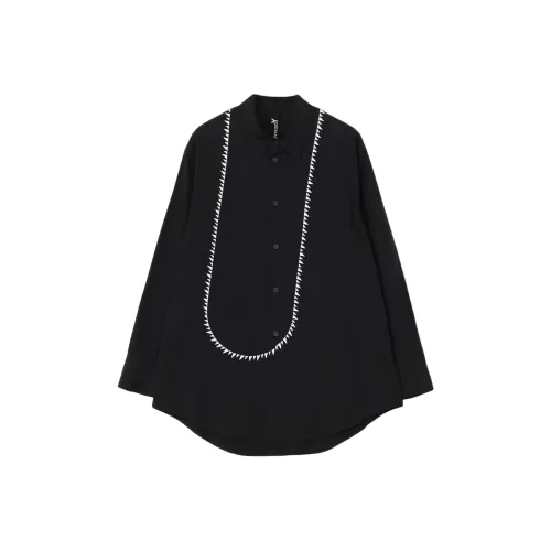 Yohji Yamamoto Человеческая бензопила Коллаборация FW25 Ground Y Рубашка Унисекс