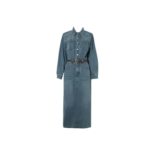 DPLAY Длинное платье с длинными рукавами женское