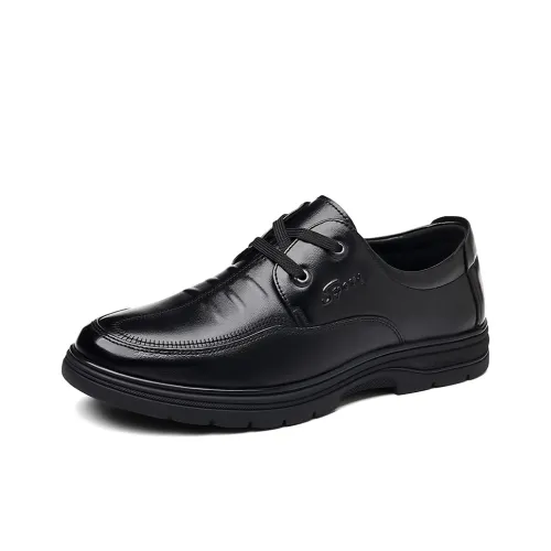 POPULAR ROUSE PR Повседневные кожаные туфли Мужские Черные