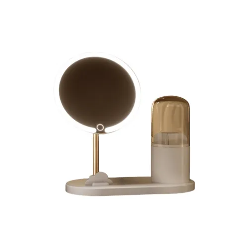 A Good Thing LED Desk Вращающаяся Коробка для Хранения 2-в-1 с Светом и Зарядкой и Зеркалом для Макияжа Зеркала MAKE UP