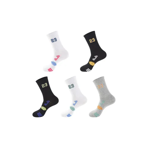 JINGYE Смешанные цвета 5 пар мужские носки до колена