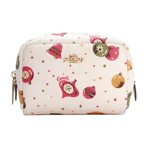 COACH Кожа Клатч Монета Кошелек Мини Женский Белый